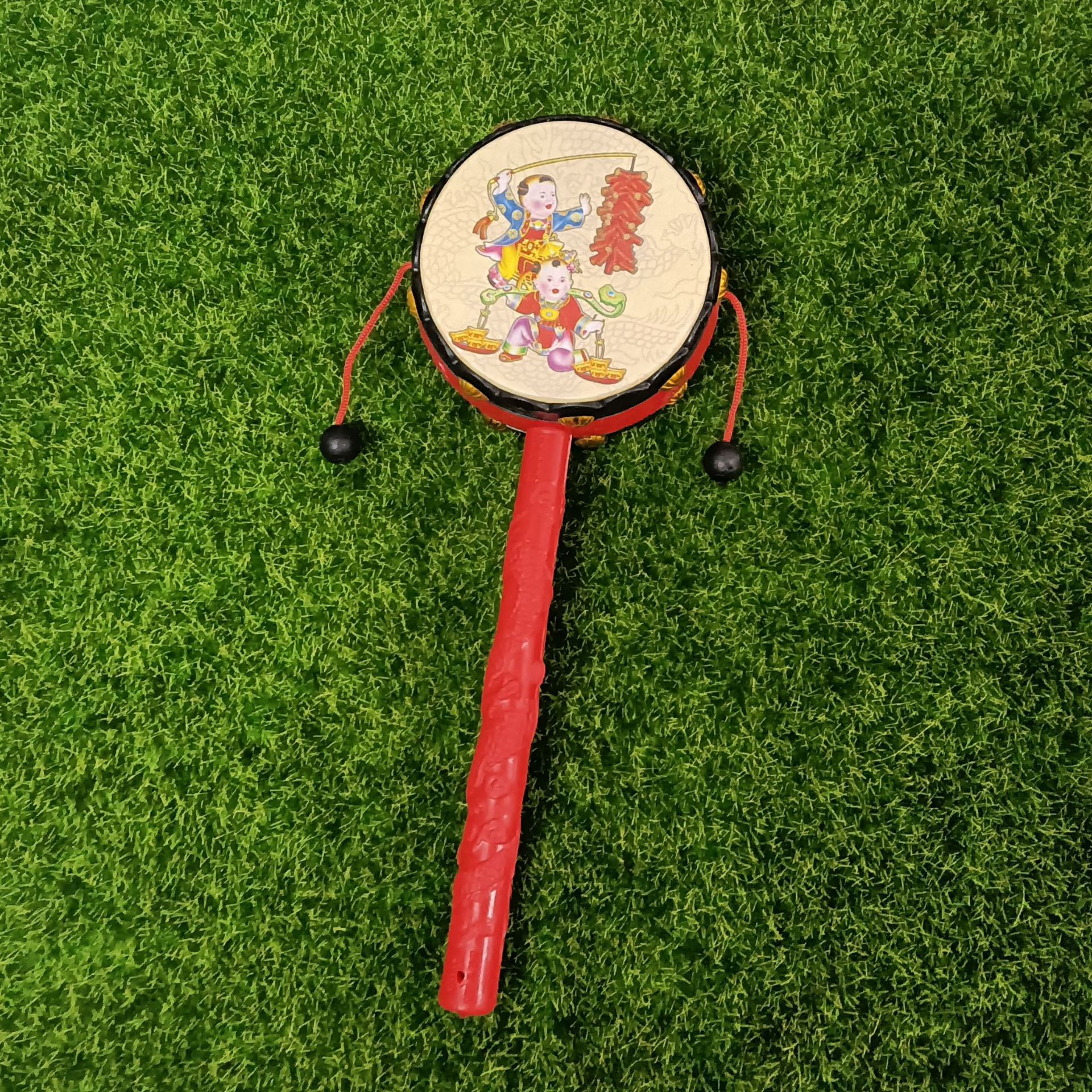 5*6.5cm吉祥摇鼓拨浪鼓 乐器系列婴幼儿玩具批发