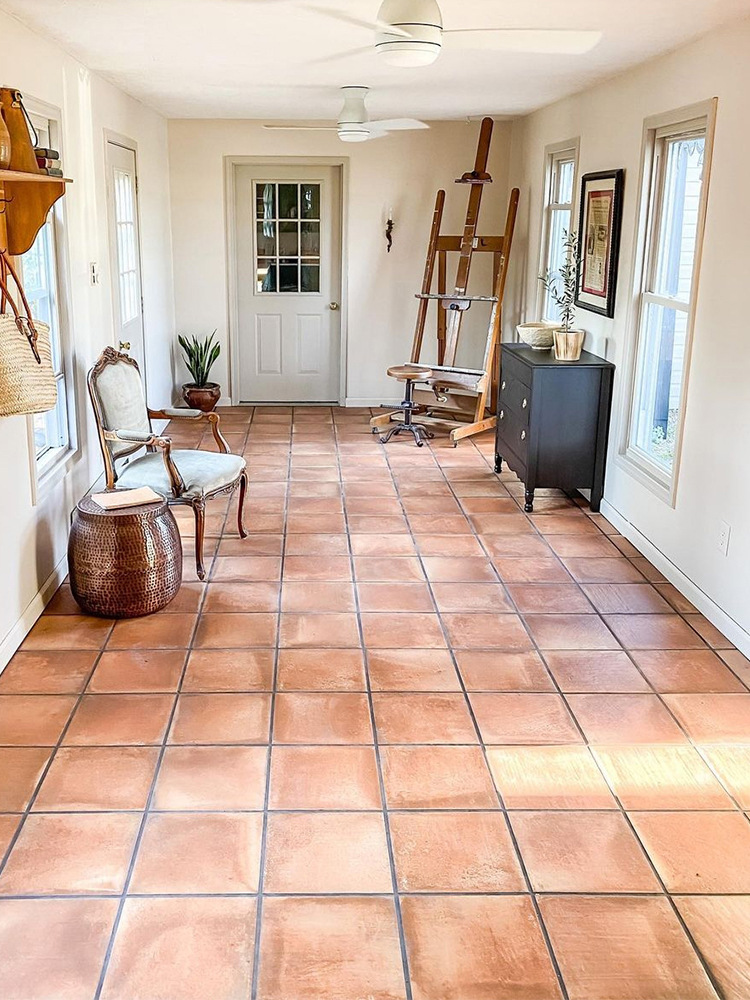 手工砖窑变入户别墅庭院园林民宿花园阳台陶土地砖纯色古典东南亚