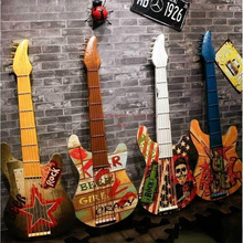铁艺吉他墙饰创意墙壁挂饰 家装饰品工艺品墙上壁饰酒吧墙壁挂件