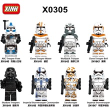 X0305欣宏星战系列拼装积木人仔沙漠兵克隆五号袋装儿童玩具潮玩