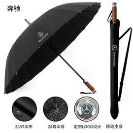 新款24骨劳斯莱斯长柄晴雨伞大号防晒遮阳结实高档商务伞批发印制