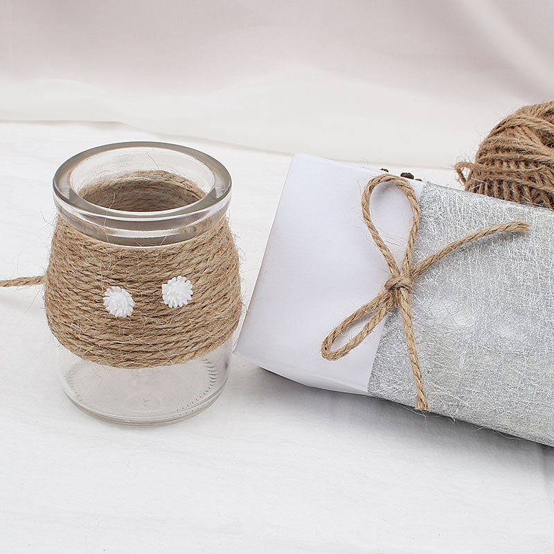 diy复古麻绳天然粗细麻绳手工编织工艺品绳子鲜花包装装饰材料