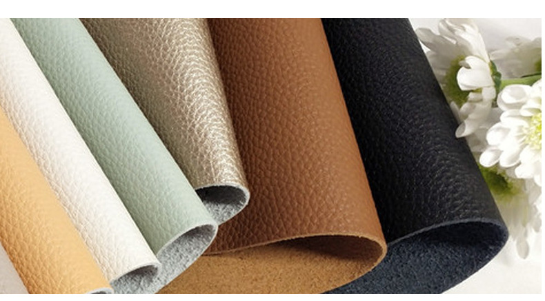 1.4mm荔枝纹再生皮有grs证可提供tc证手袋沙发用rpet再生皮革面料