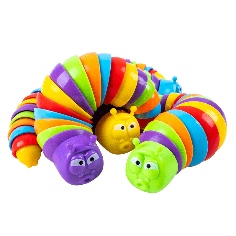 Tiktok Same Style Plastic Decompression Variety Toy Worm Children Baby Early Education Educational Toys Trick Toys