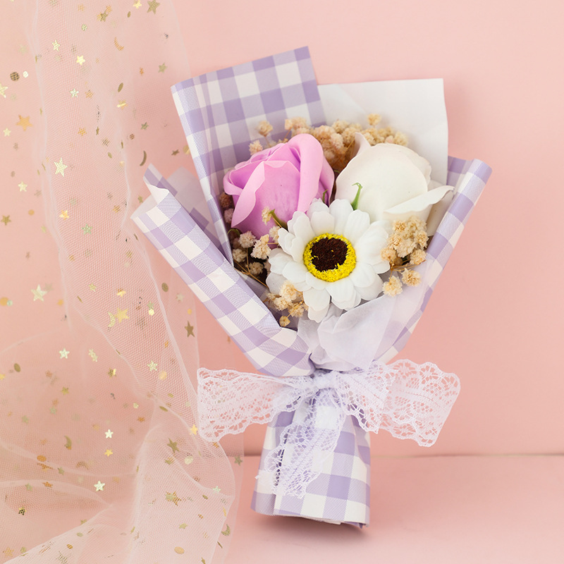 迷你满天星香皂花干花花束 手工diy伴手礼礼盒搭配生日礼物小花束