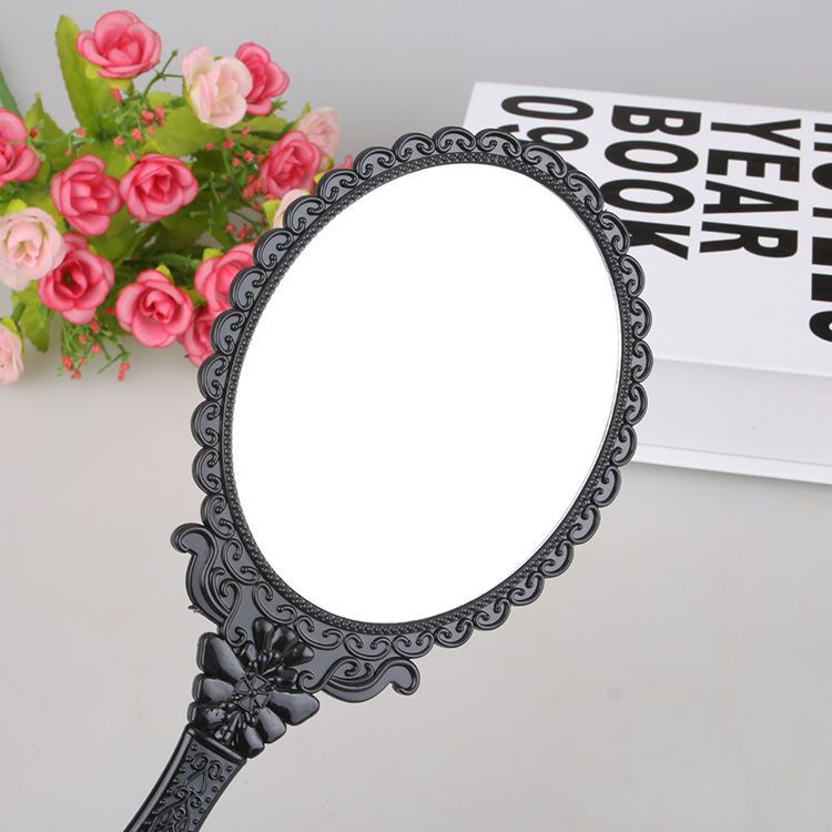 European-Style Retro Handle Cosmetic Mirror Handheld Mirror Portable Portable Princess Mirror Handheld Cosmetic Mirror Wholesale