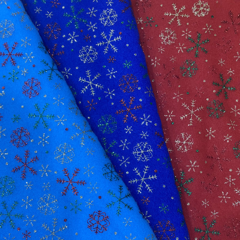 2022新款多色可选现代风圣诞雪花针织提花毛线布时装面料