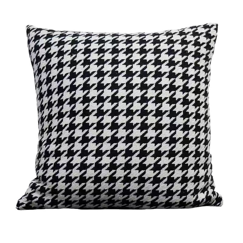 Cross-Border Houndstooth Pillow Cover Ins Entry Luxury Home Bedside Cushion Office Cushion Backrest Sofa Pillow Cases Pillow Cover