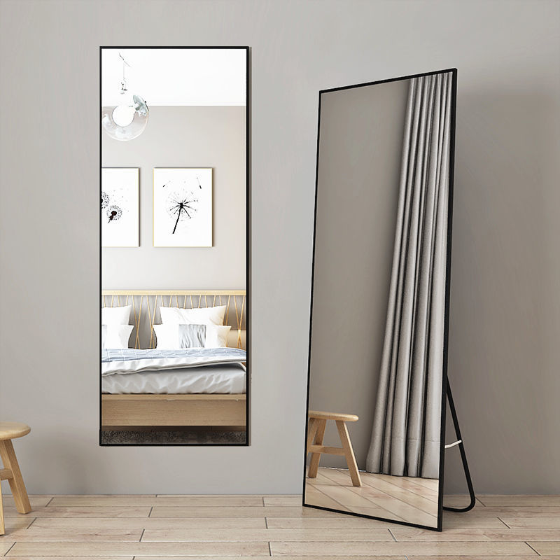 全身镜落地家用显瘦穿衣镜ins网红美颜立体服装店大试衣壁挂镜子