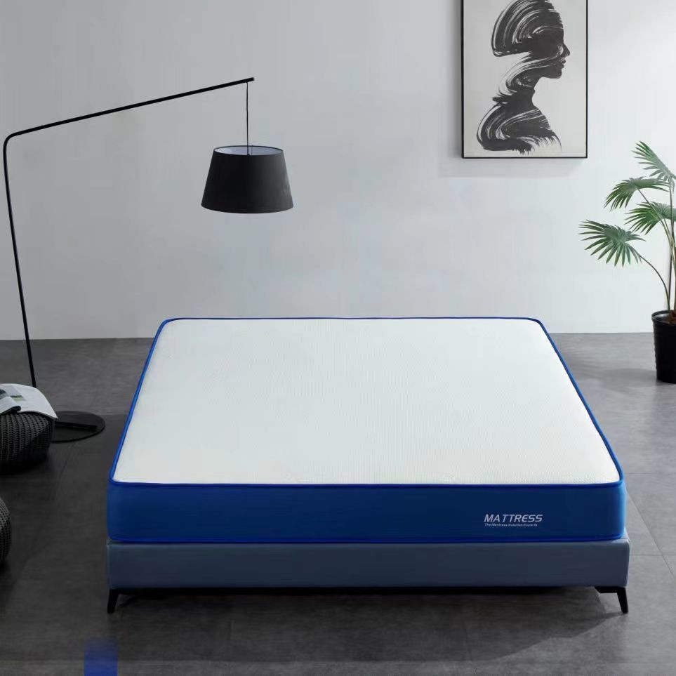 蓝色盒子床垫22cm厚独立袋装弹簧软垫航空记忆棉防螨卷包压缩床垫