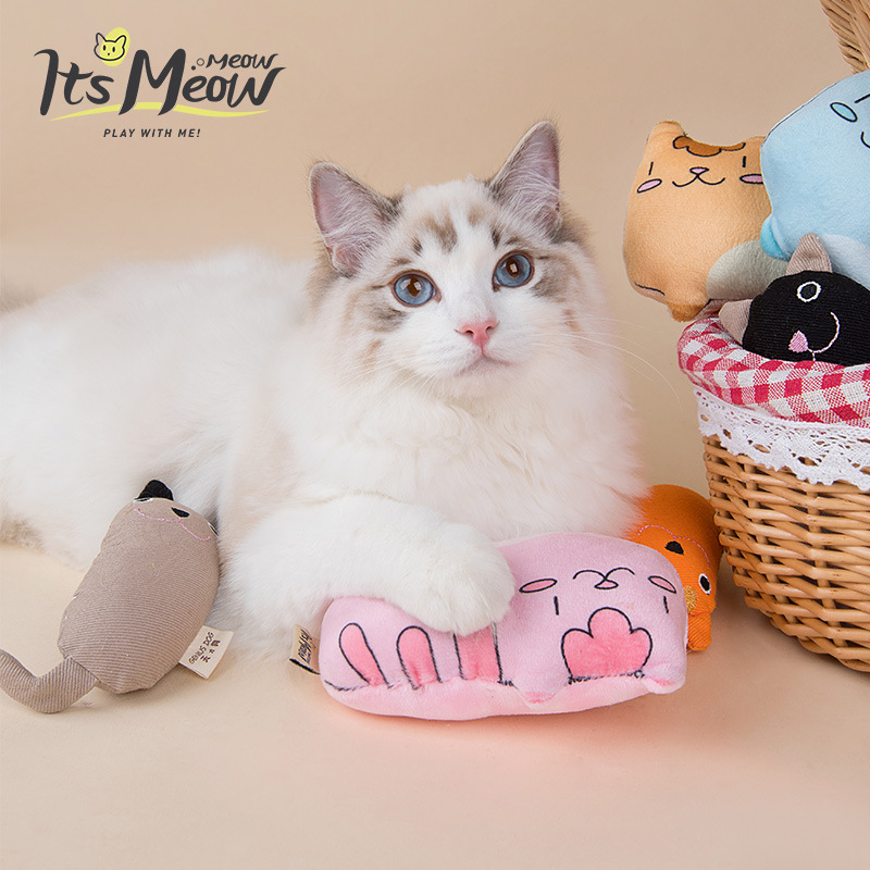 21 New Plush Cat Toy with Catnip Cat Supplies Bite Molar Cat Toy Funny Cat Artifact Can Be Sent on Behalf