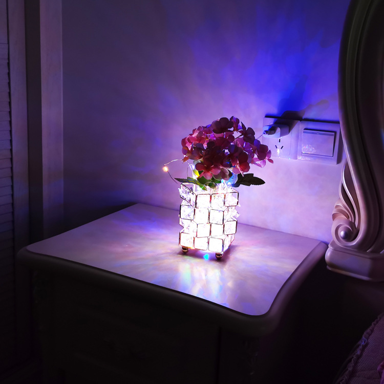 床头台灯四层水晶浪漫卧室温馨简约创意礼物婚庆酒店装饰创意灯饰