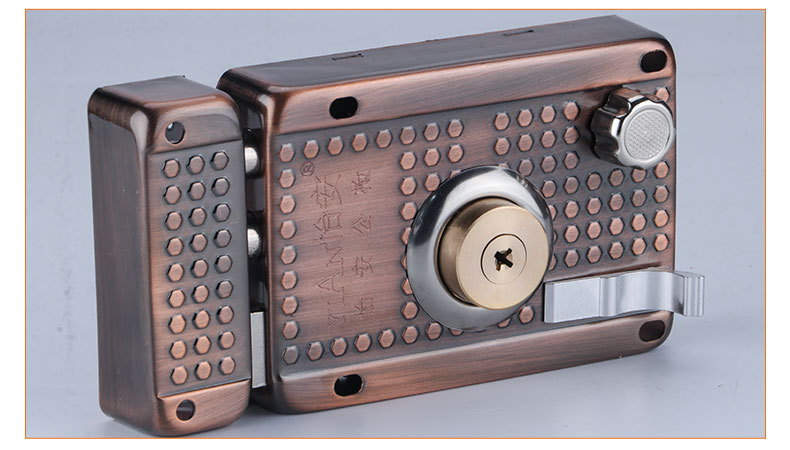 古铜外装防盗门锁 宿舍大门通用门锁 铜头红古门锁铁门木门锁