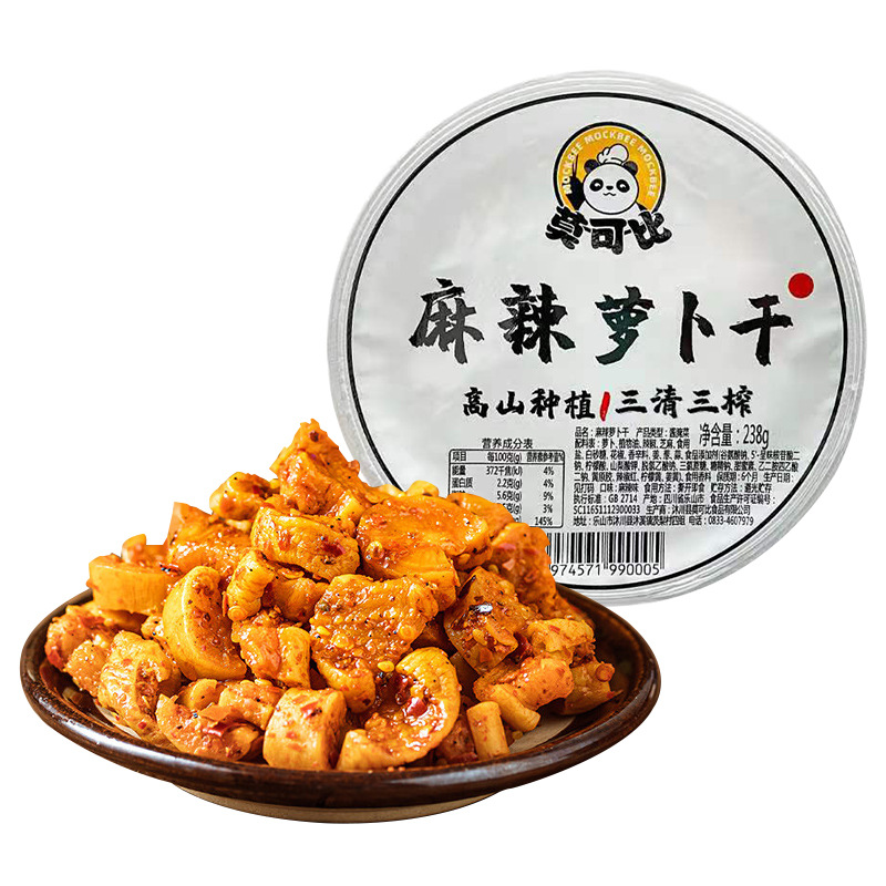 莫可比麻辣萝卜干238g下饭菜咸菜川渝特青菜头一件代发整箱批发