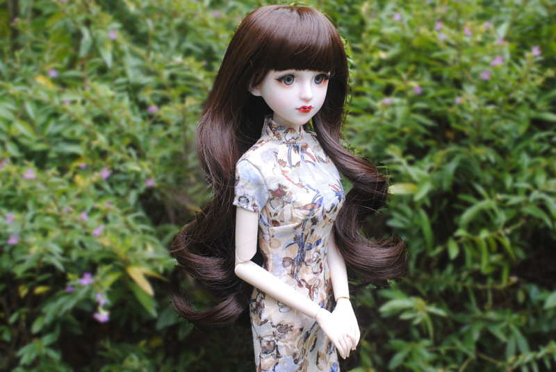 4分bjd娃衣 心怡娃娃旗袍机械关节人偶服饰中国风女孩换装diy玩具