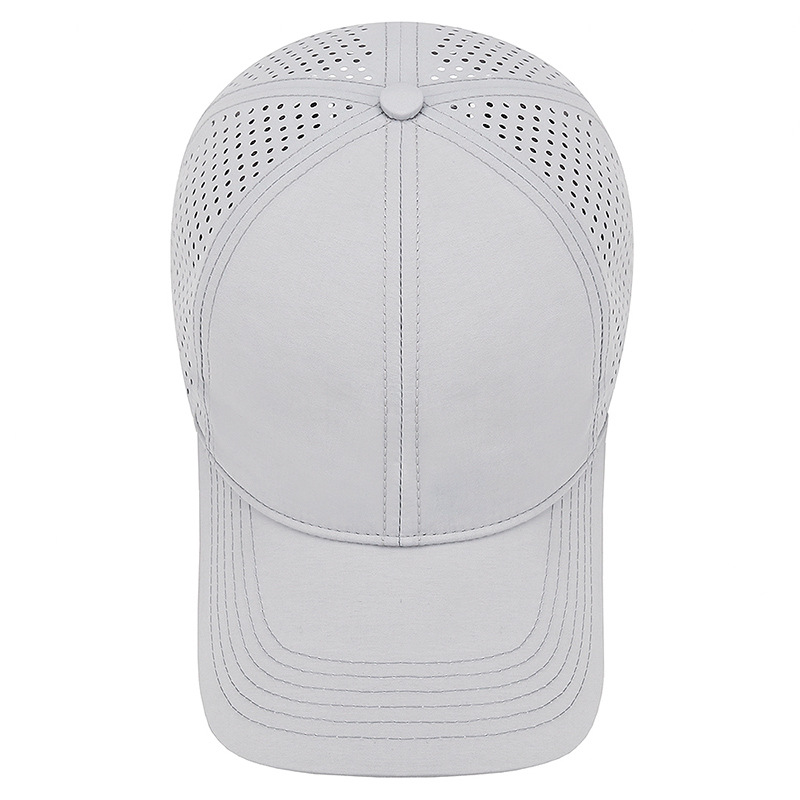 Quick-Drying Perforated Peaked Cap for Women Spring and Summer Sun Protection Soft Top Breathable Sports Travel Ultra-Thin Face-Looking Small Baseball Cap for Men