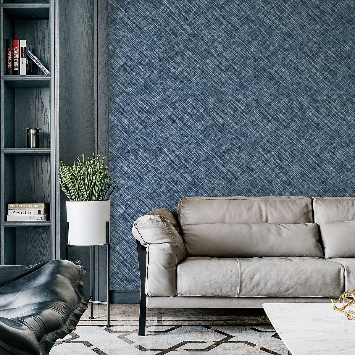 无缝墙布现代简约风格客厅书房背景墙酒店高端无纺布壁布厂家直销