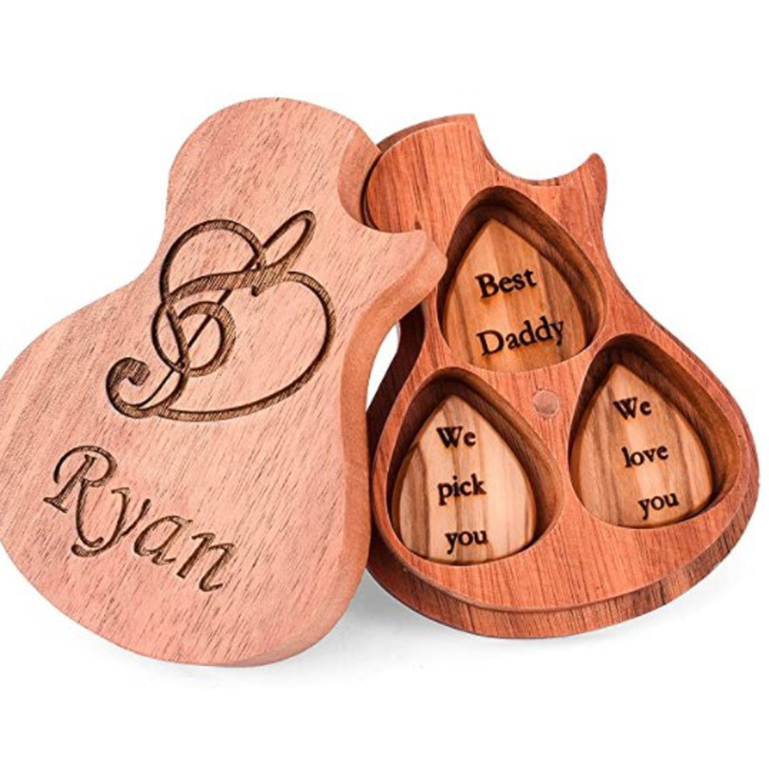 吉他拨片盒 拨片收纳盒 吉他盒 拨片珍藏盒 珍藏版 配3个拨片