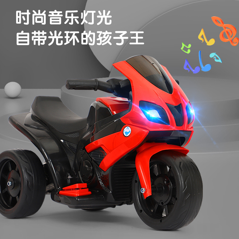 Children's Electric Motor Children's Self-Driving Toy Car Can Sit Baby Three-Wheeled Electric Motorcycle Battery Stroller