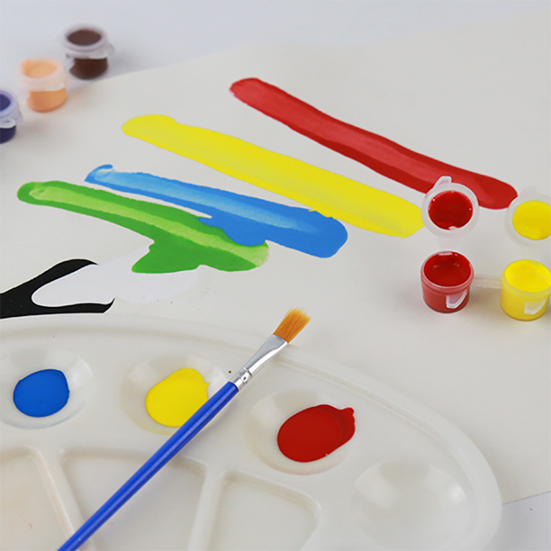 丙烯颜料儿童颜料画笔绘画套装涂鸦水彩画12色diy幼儿园手绘防水