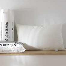 明治西川出口日本五酒店羽丝绒软枕素棉枕立体枕头单边枕
