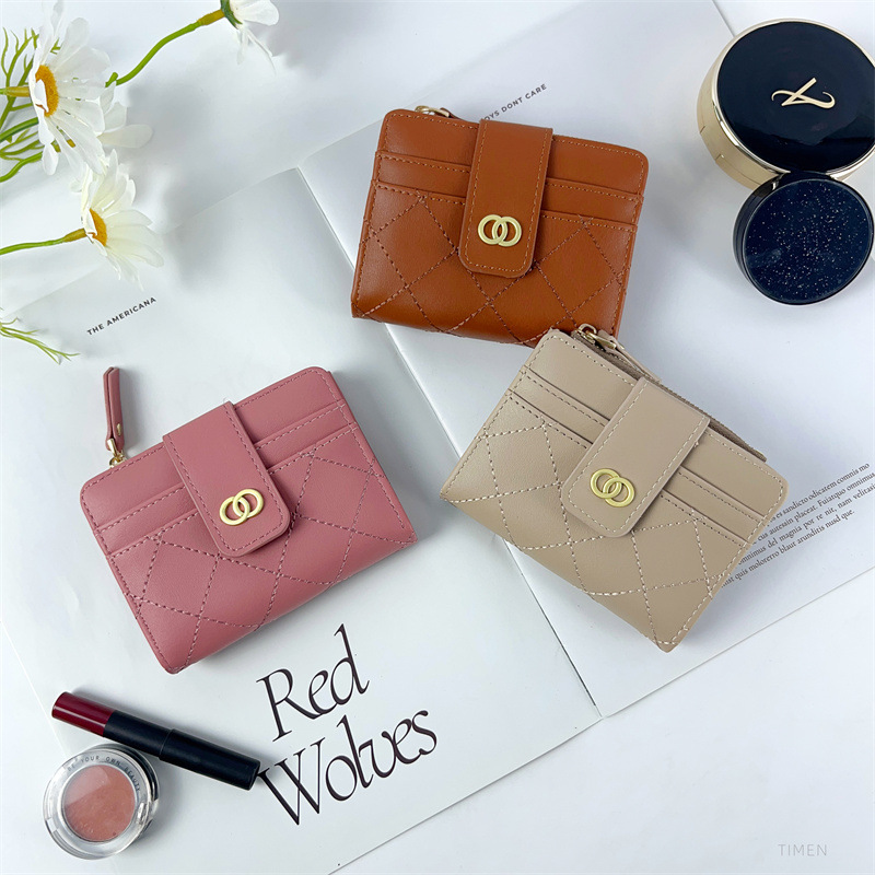 New Korean Women's Wallet Multiple Card Slots Short Small Coin Purse All-Match Fashion Card Holder Wallet in Stock Wholesale