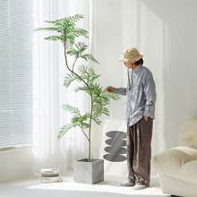 蓝花楹绿植落地盆栽仿生植物摆件室内客厅沙发旁装饰盆景假树