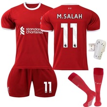 23-24赛季利物浦主场11号萨拉赫9号努涅斯球衣成人儿童足球服套装