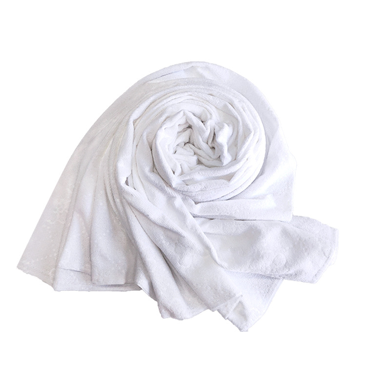 Longli Towel New Custom Towel Polyester Jacquard Hajj Clothing Foreign Trade Cross-Border Hot Sale