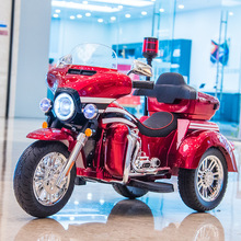新款哈雷儿童电动摩托车汽车宝宝充电玩具车三轮车男女小孩可坐人