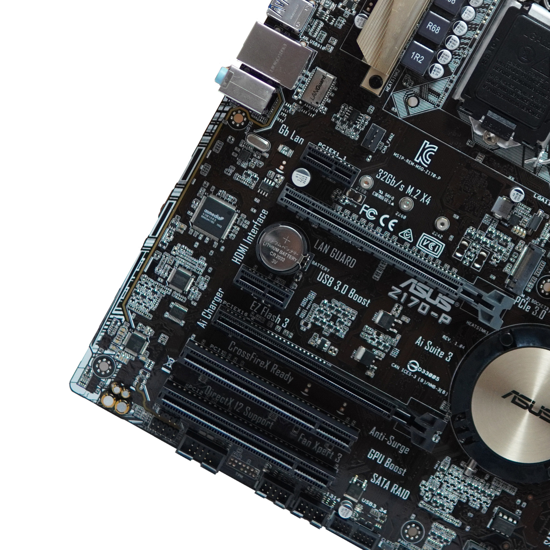 实物拍摄:主板型号为:asus/华硕z170-p玩家国度 atx 板 1151针,1151