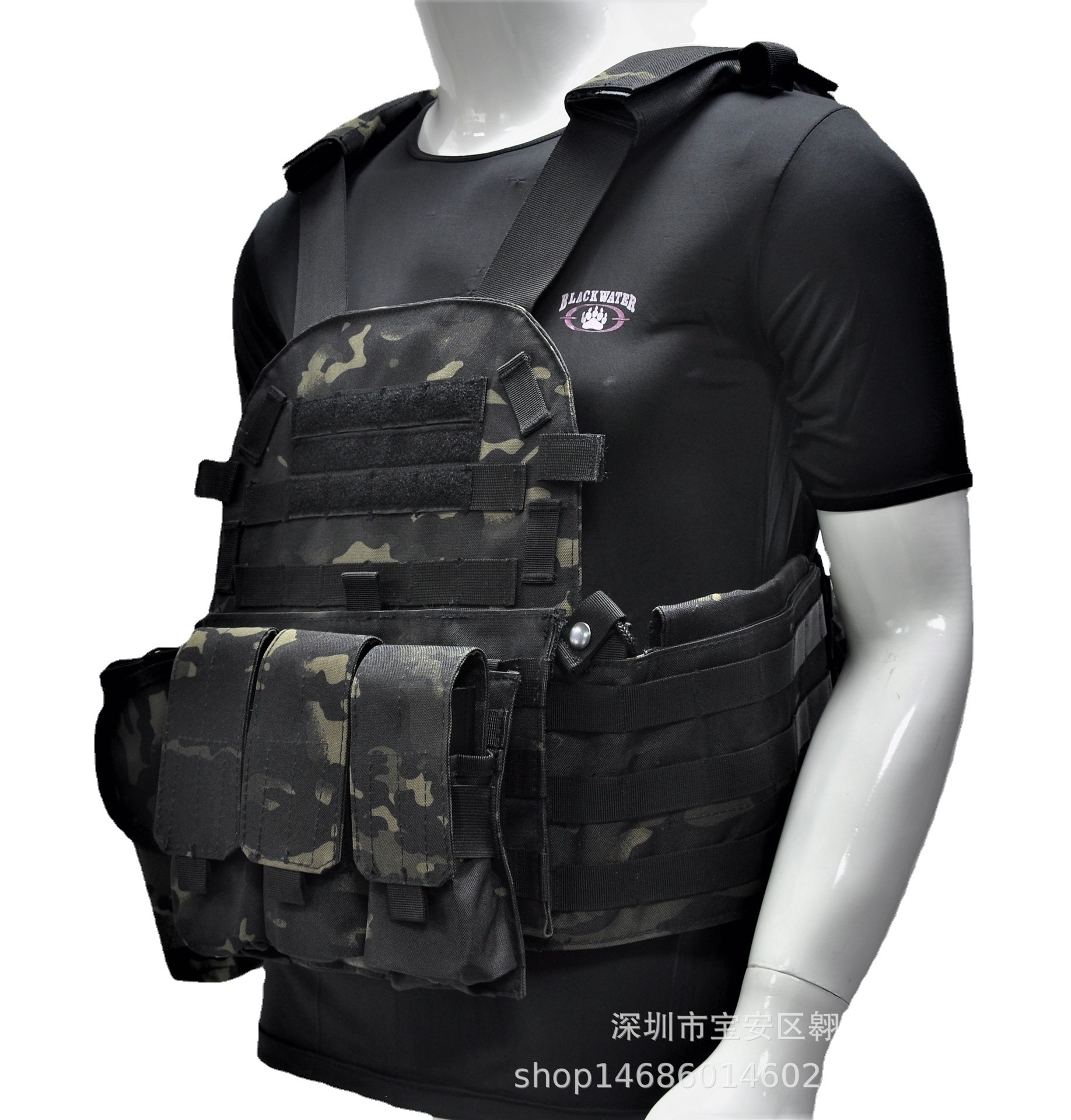 厂家直销6094战术背心迷彩户外吃鸡马甲cs多功能野战背心-阿里巴巴