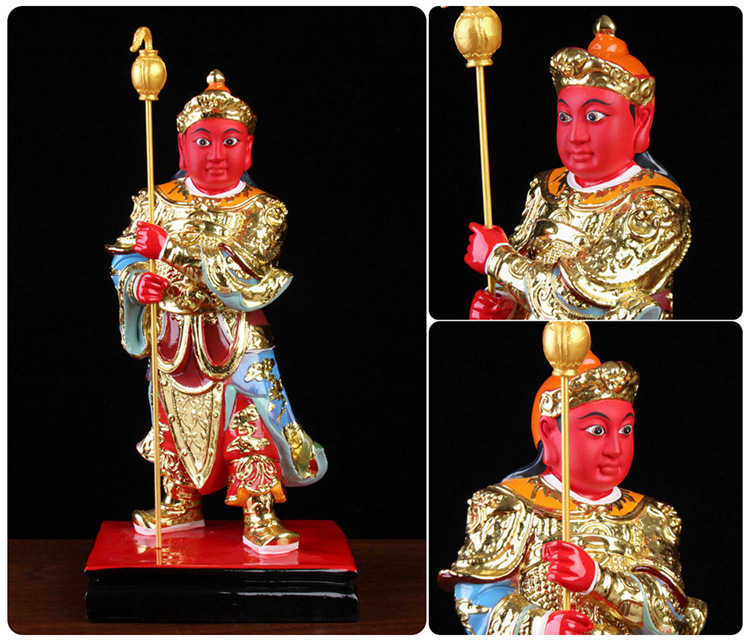 文判官武判官神像道家文武判官树脂佛像居家供奉家用摆件彩绘12寸