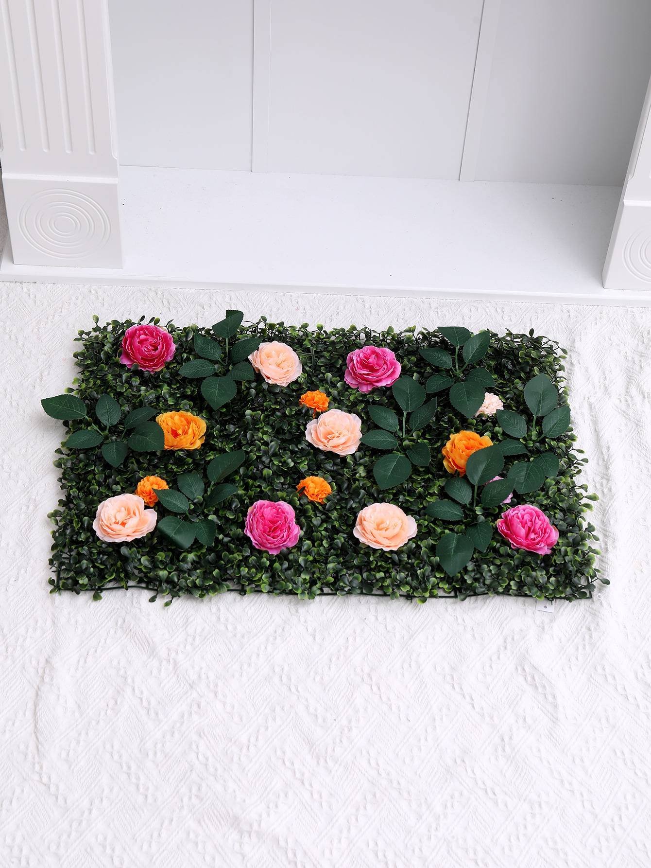 Simulation Plant Wall Background Wall Artificial Plastic Lawn Green Plant Wall Door Head Shop Recruitment Image Decorative Wall Artificial Flower Wall