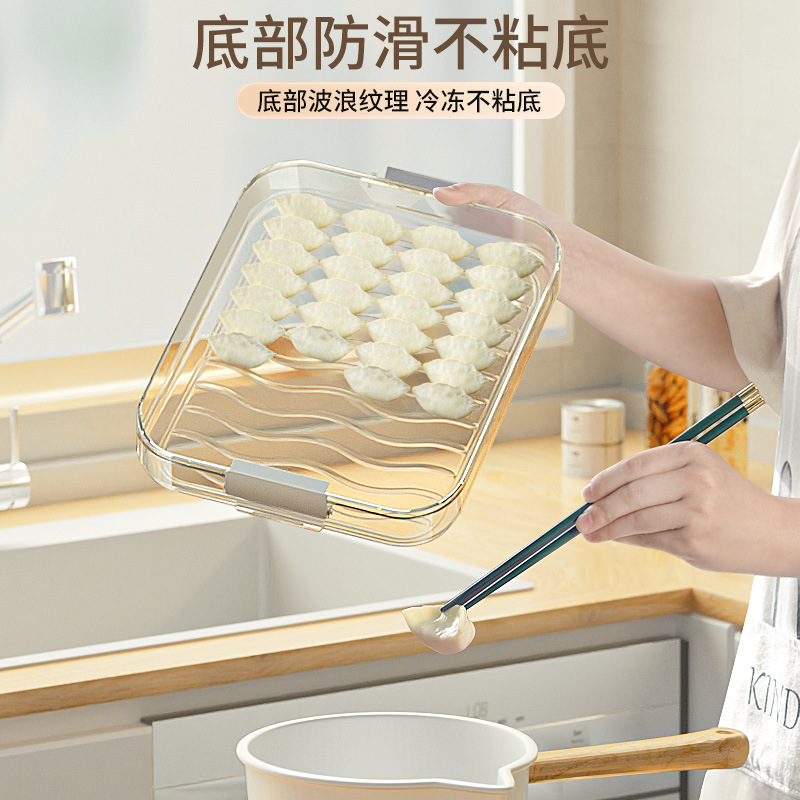 Dumplings Box Household Food Grade Kitchen Refrigerator Organize Fantastic Wonton Box Fresh-Keeping Quick-Freezing Special Storage Box