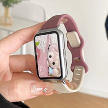 适用华为watchfit2表带硅胶撞色华为手表fit1手环专用watchfit女