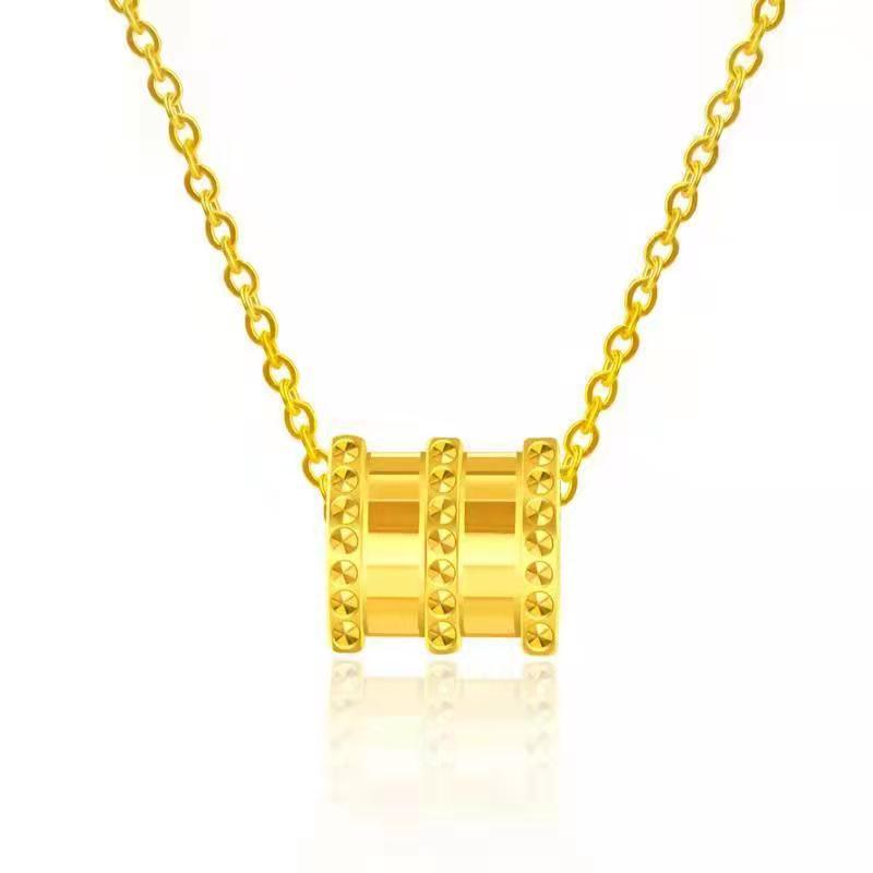 9999黄金小蛮腰项链足金女款项链深圳水贝黄金批发5g黄金一件代发