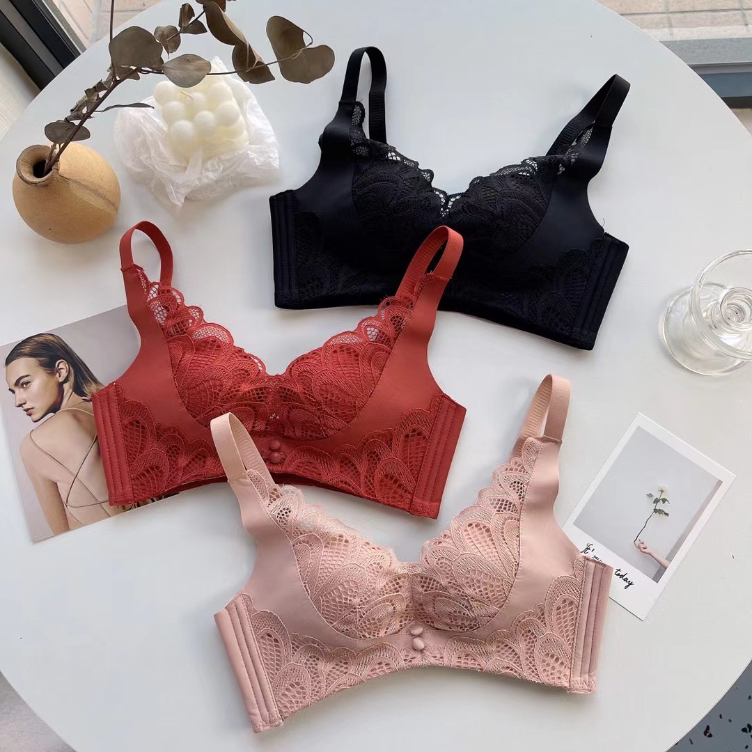 塞纳花房原版6色性感小胸聚拢收副乳无钢圈文胸罩套装调整型内衣