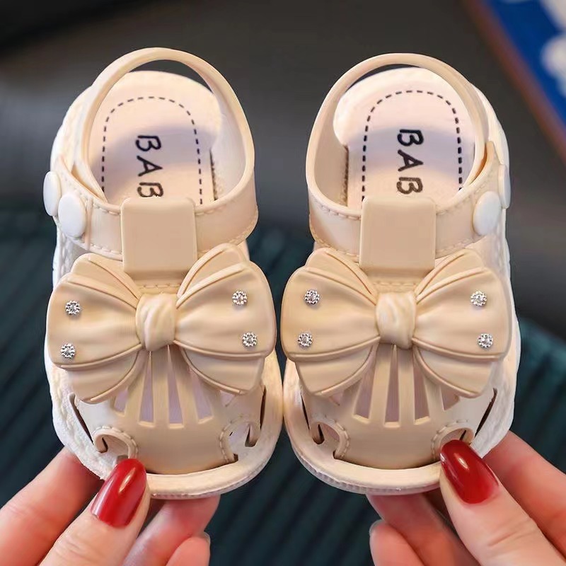 Summer New Baby and Infant Shoes Princess Shoes Soft Bottom Toddler Shoes Breathable Baby Girl Bow Sandals Wholesale