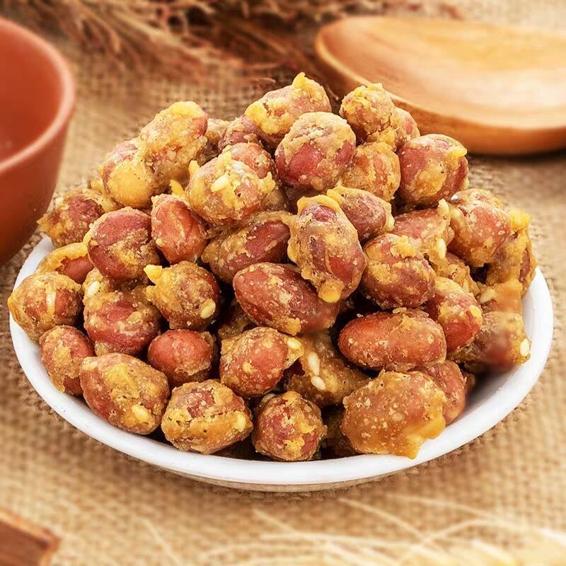 香酥脆皮花生米油炸多味蛋清酒鬼花生酒店酒吧休闲下酒菜小零食