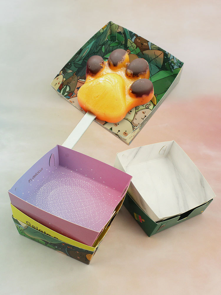 熊掌 爪爪 手工水果棒冰盒纸托盒雪糕冰淇淋包装盒展示盒冰棒纸托