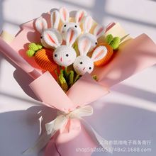 针织花成品批发玩偶花束毛线花仿真花生日礼物圣诞礼物万圣节