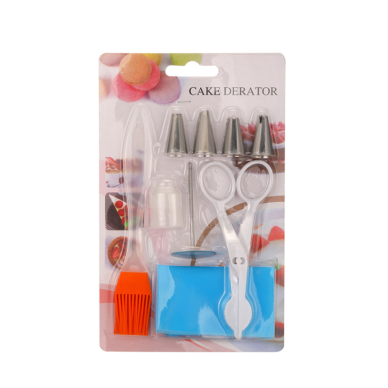 New Cake Decorating Shears Set Stainless Steel Mouth of Piping Device Baking Utensils Home Cake Mold Pattern Decorating Tool Package