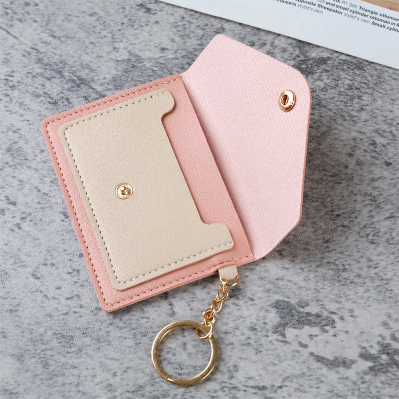 Cross-Border New Arrival Creative Fashion Small Card Holder Women's Candy Color Keychain Accessory Student Bus Card Set Wholesale