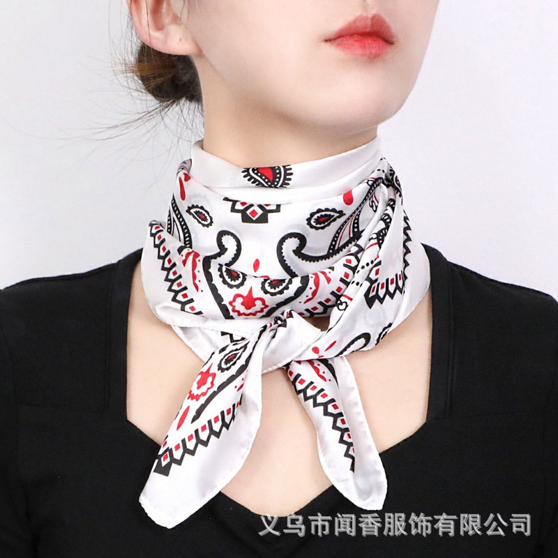 Cashew Ethnic Style Retro Square Scarf 70cm Fashion Square Scarf Cervical Support Mother Middle-Aged and Elderly Scarf Scarf