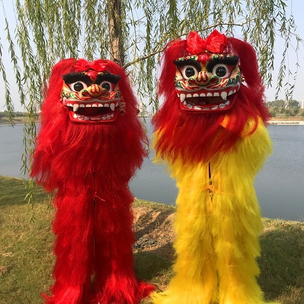 新款单人小北狮舞狮服装套装成人儿童醒狮道具舞南狮子头包邮特价