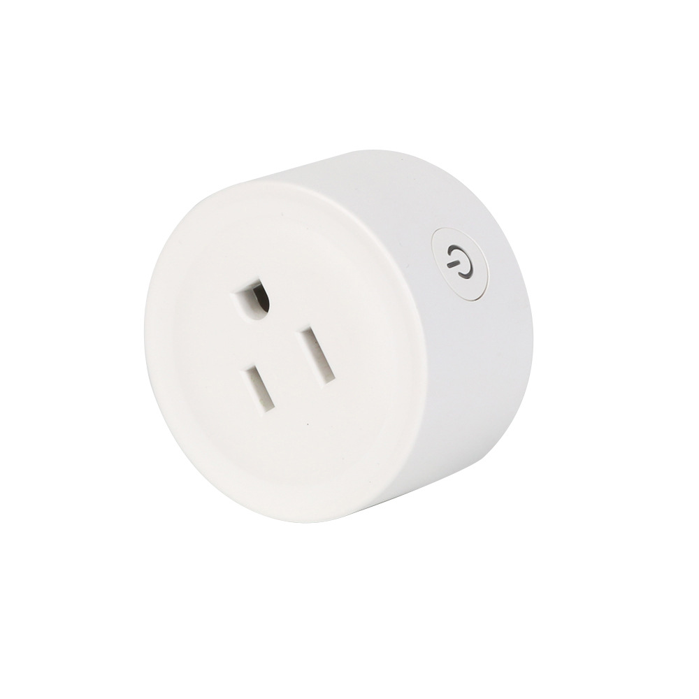smart plug款智能wi-fi插座美标圆形亚马逊智能家居插座白色