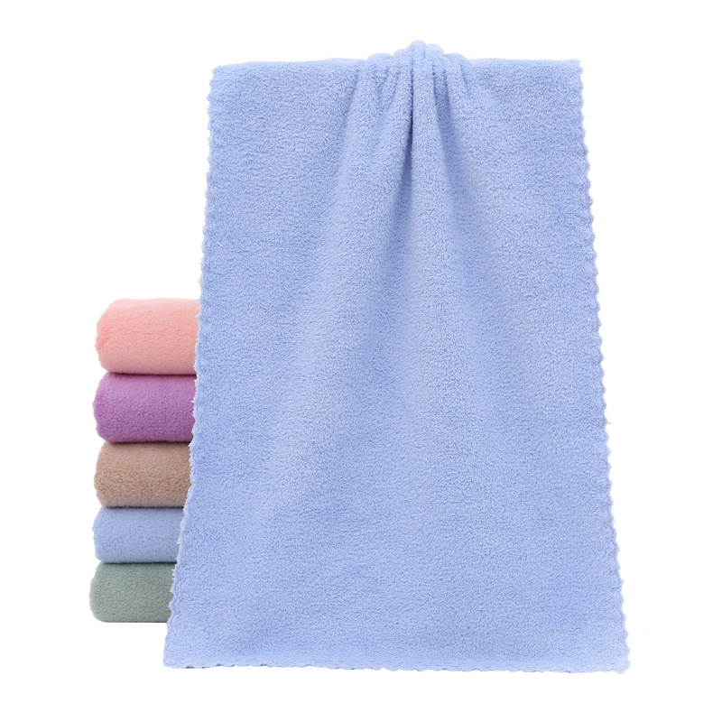 Cotton Towel and Coral Fleece Face Towel Thickened Absorbent Gift Advertising Embroidery Logo Face Wash 100% Cotton Towel Wholesale