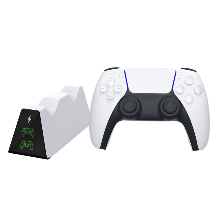 Ps5 Gamepad Touch-Type Fixed Charger Ps5 Wireless Handle Dual-Seat Charger with Led Indicator Light TP5-0518B