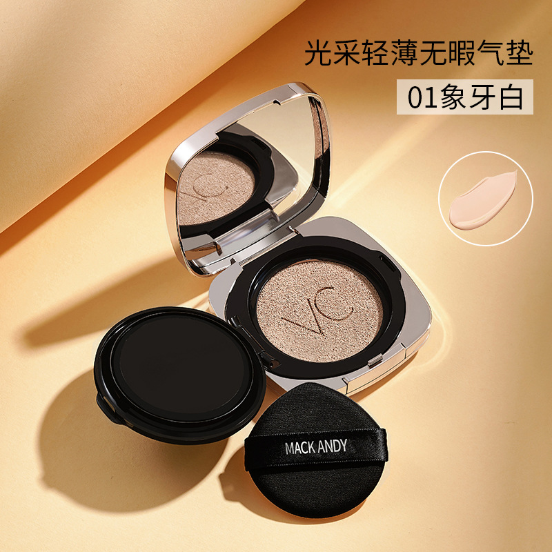 Maco Andy VC Cushion Foundation Lightweight Breathable CC Cream Nourishing Moisturizing Concealer BB Oil Control Makeup Finishing Air Cushion